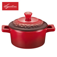 拉歌蒂尼(LAGOSTINA)格朗陶瓷炖盅隔水 燕窝甜品烘焙罐子炖罐 家用养生双耳炖蛋(樱桃红)