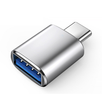 typec转USB3.0转接头OTG转换器tpc适用华为小米安卓接口手机笔记本电脑通用连接U盘鼠标键盘苹果PD充电数据线 【银色】Type-C转USB转接头☆1个装★手机连u盘/鼠标