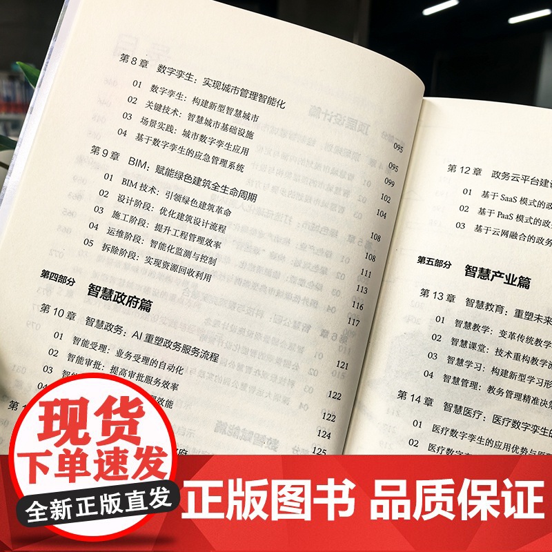 智慧城市 构筑科技与人文共融的未来之城 智慧城市建设百科全书 智慧城市 数智赋能 智慧政府 智慧产业 智慧生活 城市共建高清大图