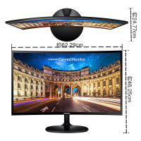 三星(SAMSUNG)C27F390FHC 27英寸曲面 1800R曲率大屏高清 护眼不闪屏 可壁挂 电脑显示屏 (HDMI+VGA)