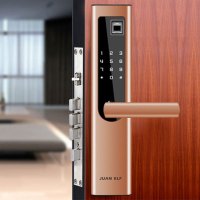 居安精灵 智能指纹锁 1.0 古铜红 家用防盗门锁 品质保障 超级防盗 安全锁芯 经久耐用 智能安防