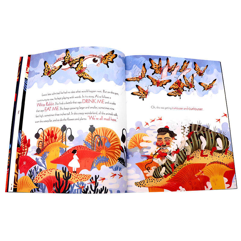 尼古拉特斯拉的电力人生 [正版]仙境的一天爱丽丝梦游仙境英文原版绘本 One Day in Wonderland 儿童英高清大图