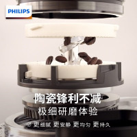 飞利浦(PHILIPS)咖啡机意式全自动浓缩家用现磨咖啡机Lattego牛奶系统白金款EP5144/82