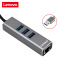 联想拓展坞线材A615 灰色（USB3.0分线器+USB转RJ45千兆网口）