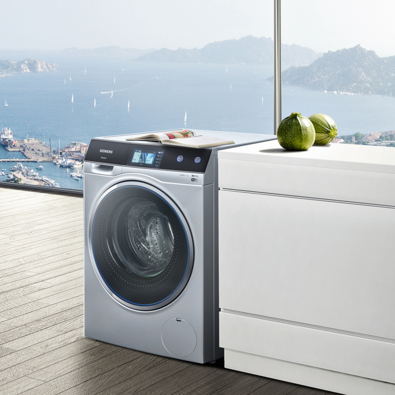 西门子（SIEMENS） WM14U9680W 10公斤 变频 家居互联 智感超氧除菌 滚筒洗衣机（银色）高清大图