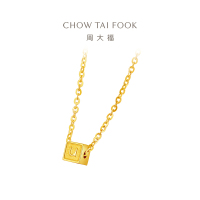 周大福简约LUCK好运常伴足金黄金项链(工费:360计价)EOF1442