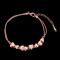 B011 Bracelet Bangle 镀18k玫瑰金锆石手链情侣爱心两层女生饰品送女朋友七夕情人节礼物