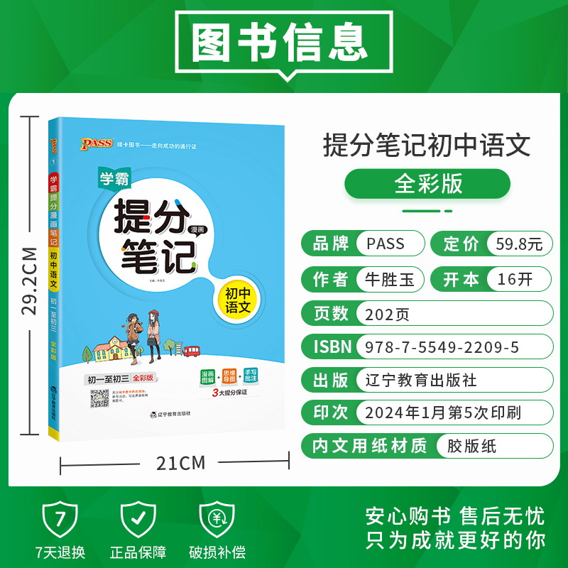 地理 初中通用 [正版]2025学霸提分笔记初中语文基础知识漫画图解思维导图手写批注七八九年级初一二三中考备考资料辅导书高清大图
