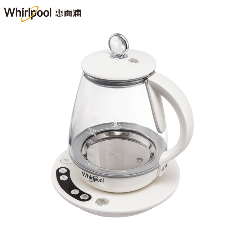 惠而浦(Whirlpool)养生壶WEK-CB181M 高硼硅玻璃按键式全自动加厚玻璃 1.8L精致外观高端养生壶