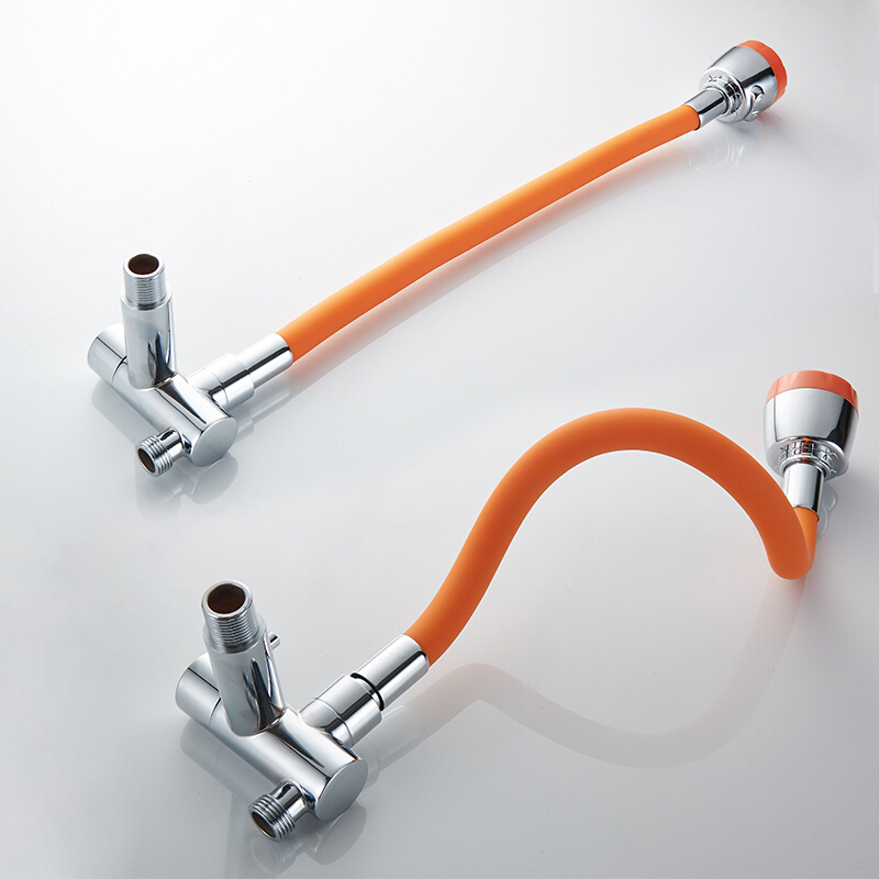 单冷入墙式水龙头拖把池阳台全铜万向水龙头4分伸缩水嘴增压喷安心抵