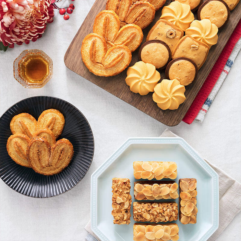 美心(Meixin)三重奏糕点礼盒331g零食曲奇杏仁条饼干年货送礼圣诞节礼物送女生高清大图