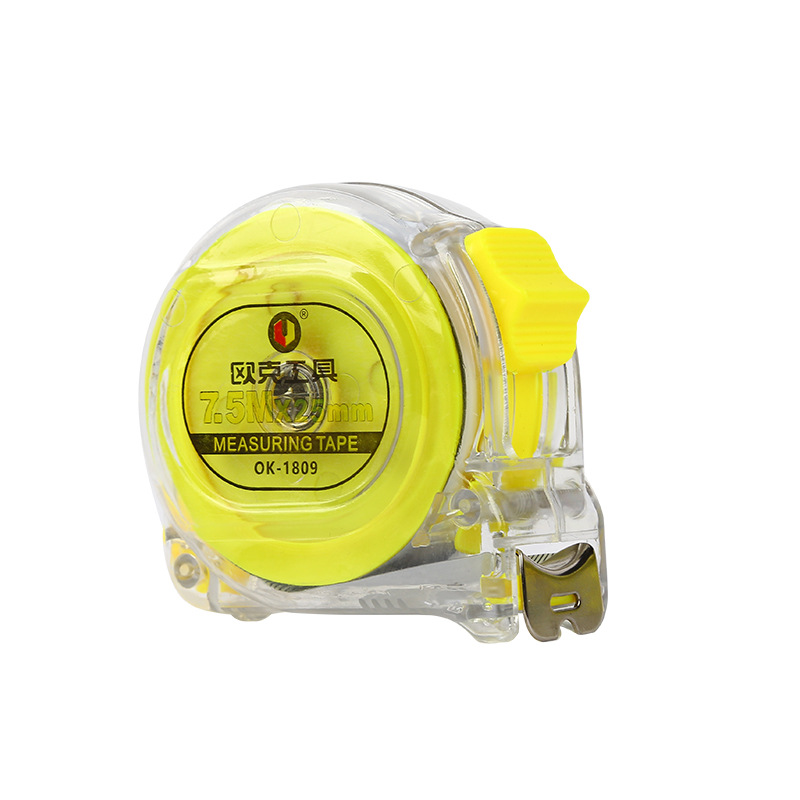 欧克 Ouke 家用透明钢卷尺 工程卷尺 7.5m*25mm OK-1809高清大图
