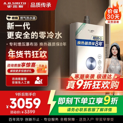 AO史密斯佳尼特燃气热水器零冷水JSQ31-TJ1