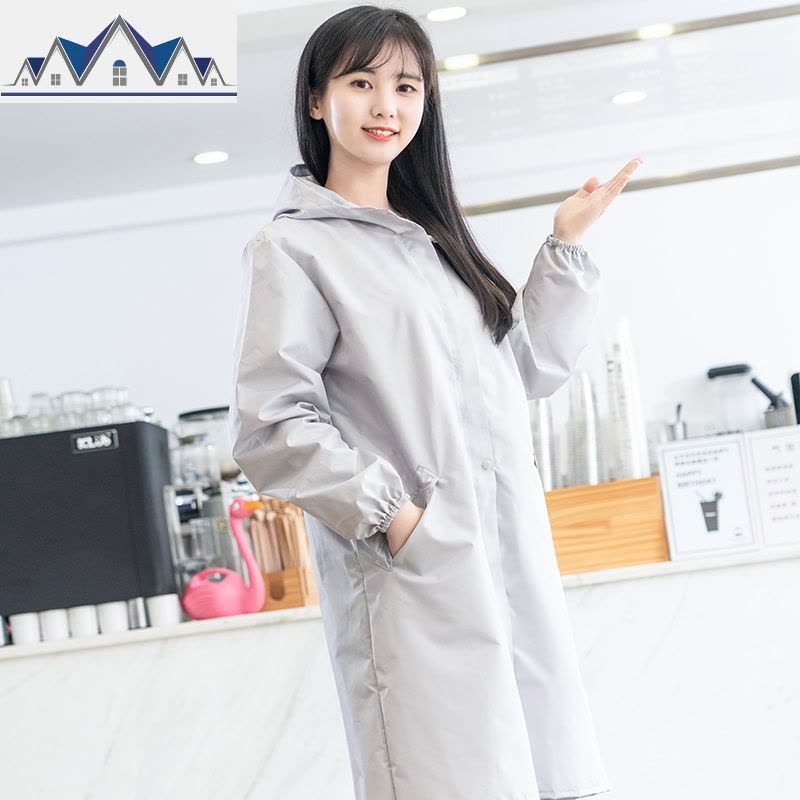 韩系外套围裙防水防油中长款家用厨房做饭家务女时尚大人工作罩衣 三维工匠图片