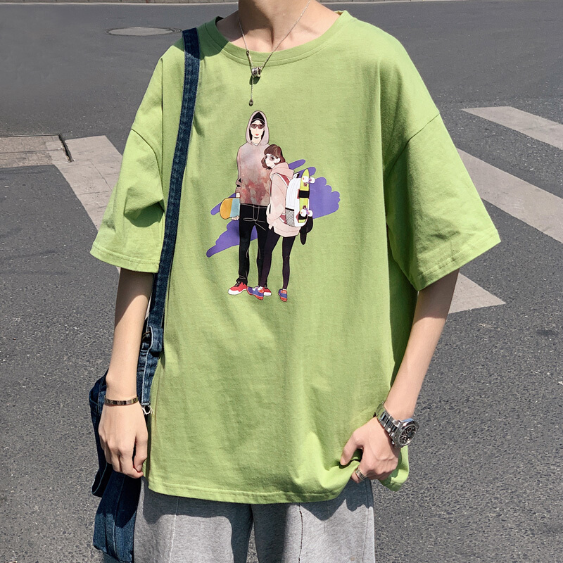 梵克公牛夏装男短袖T恤潮打底衫黑色男士纯色半袖男装上衣服T