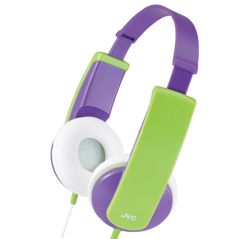 杰伟世（JVC）HA-KD5 头戴式儿童耳机 健康保护听力音量控制 粉紫色