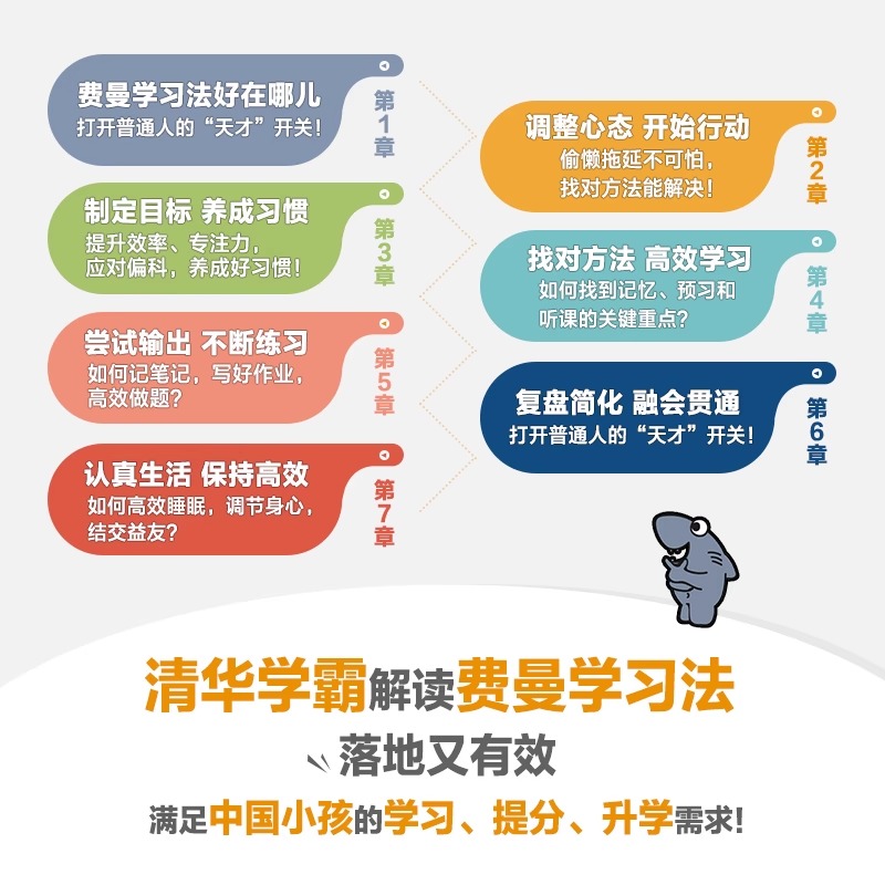 [正版]费曼学习法漫画版孩子自学版我就是这样考上清华的写书哥著学习高手考试方法思维方式自我学习管理书籍刻意练习30天成高清大图