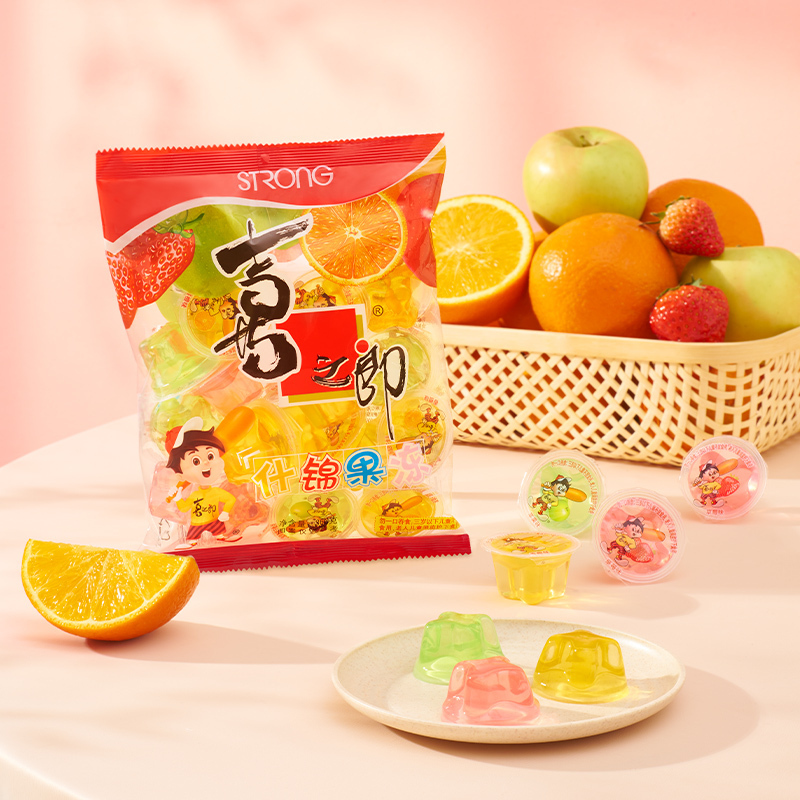第2件0元喜之郎乳酸果冻什锦果冻360g2袋办公室休闲小吃果冻零食