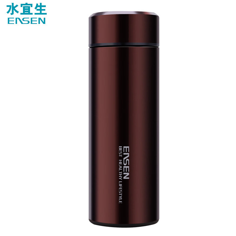 水宜生 430ML/500ML 男女士316不锈钢泡茶水杯 商务便携保温杯 L506 咖啡紫