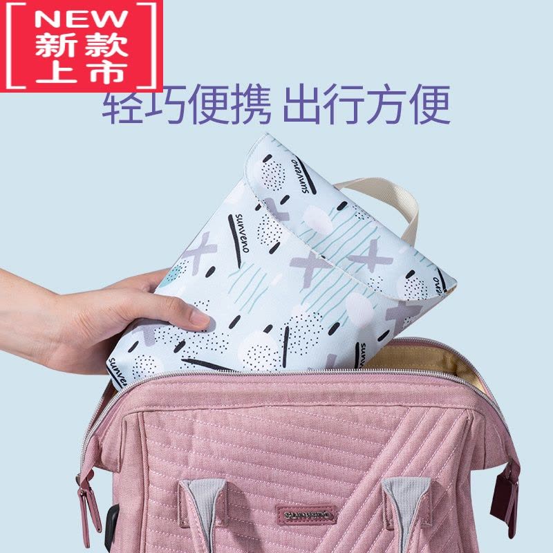 可莉允多功能婴儿尿片收纳袋宝宝尿不湿防水床头挂袋外出便携挂包图片