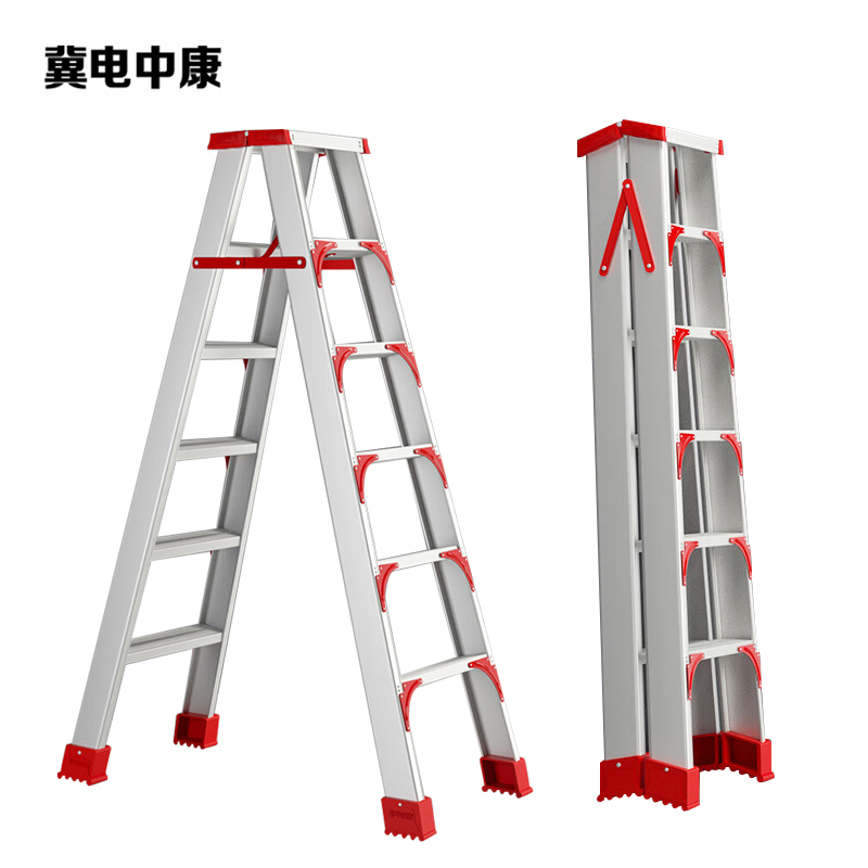 冀电中康 铝合金人字梯 2mm厚1.5米高 架高清大图