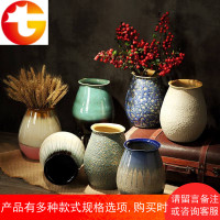 景德镇花瓶陶瓷粗陶罐插干花小清新客厅家居水培花盆餐桌装饰摆件