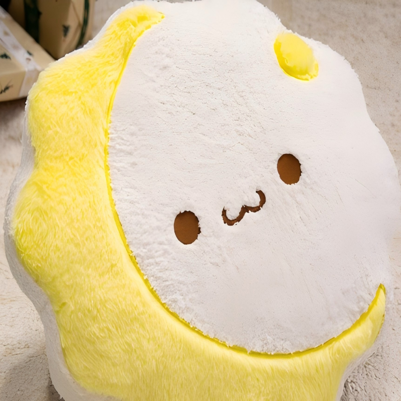 苏宁 希诺 可爱月饼毛绒抱枕-月亮月饼款 【大号】直径37cm 50个起订