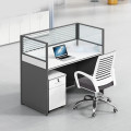 DYUANS办公桌员工桌职员办公桌椅组合屏风工位 单人位-含柜椅
