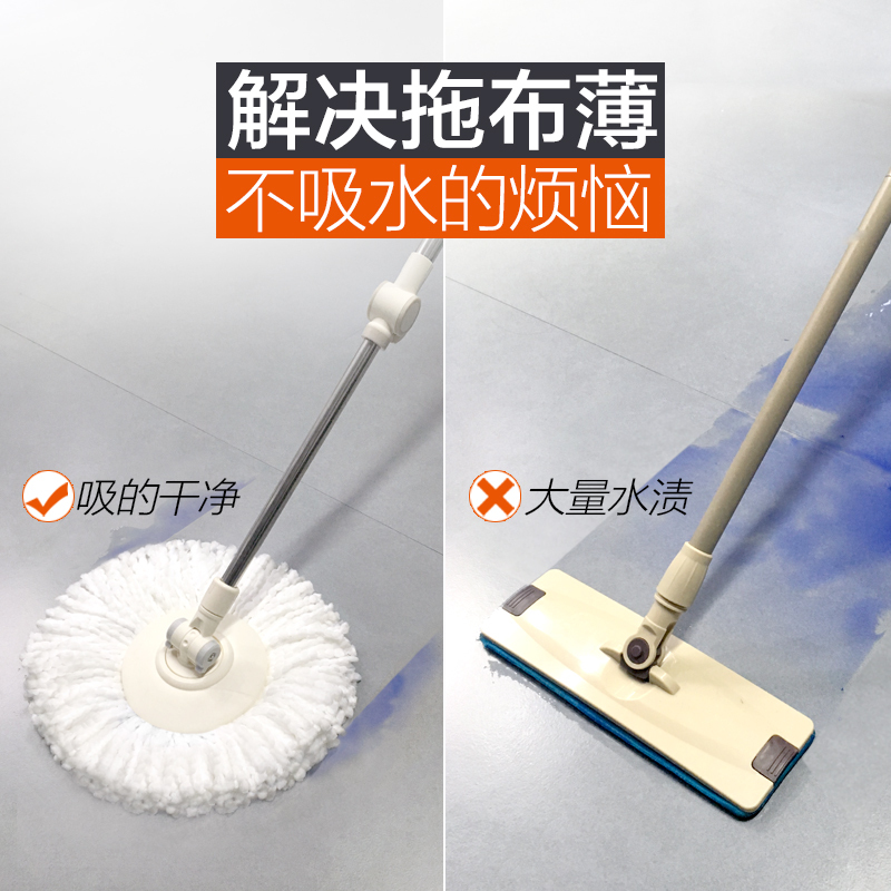 未易 免手洗平板拖把拓朴木地板刮刮桶拖布清洁工具懒人乐墩布