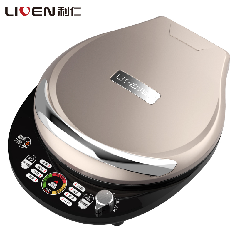 利仁(Liven)电饼铛煎烤机LR-D285T家用加深多功能煎烤烙饼机悬浮式煎烤机双面悬浮智能