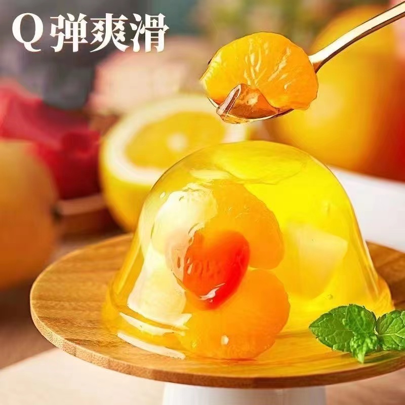 亲亲(Qinqin)大杯装怀旧休闲零食 蜜桃黄桃 什锦果肉200g大果肉果汁冻经典零食10杯混发高清大图
