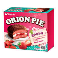 好丽友(Orion) 糕点 巧克力派 清新莓妙味12枚/盒 420g(新品尝鲜) 草莓味蛋糕 草莓派 营养早餐 休闲食品