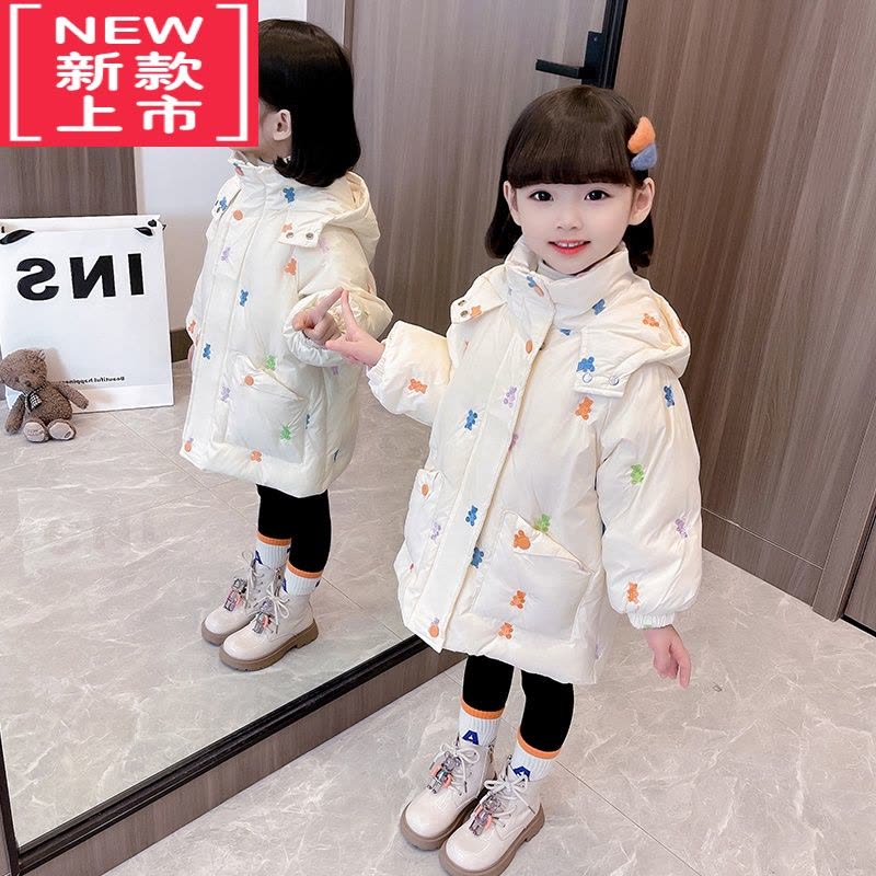 可莉允女童洋气棉服外套冬装2022新款韩版儿童保暖棉衣时髦宝宝加厚棉袄图片
