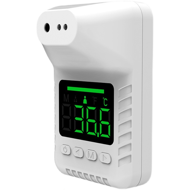 疫情防控提示牌立式红外线测温仪展示架语音提示器古达请出示行程码