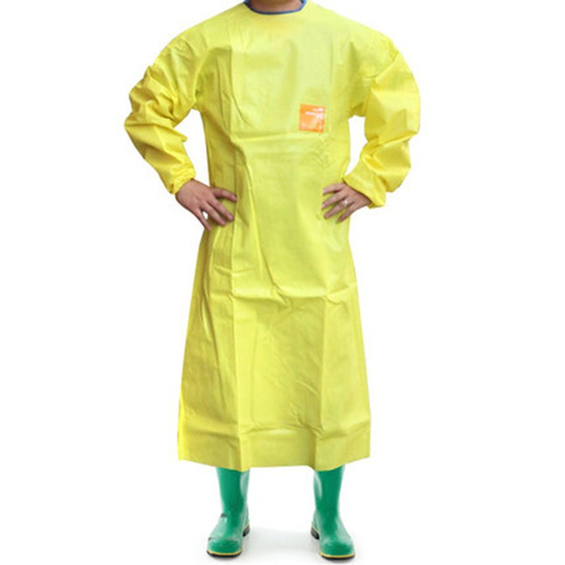 安思尔 微护佳MC3000防化耐酸碱带袖围裙反穿围裙罩衣 1件高清大图