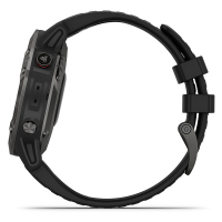 佳明(GARMIN)Fenix6 Pro蓝宝石镜面不锈钢镀膜灰色表圈黑色硅胶表带心率血氧音乐支付跑步身体电量GPS