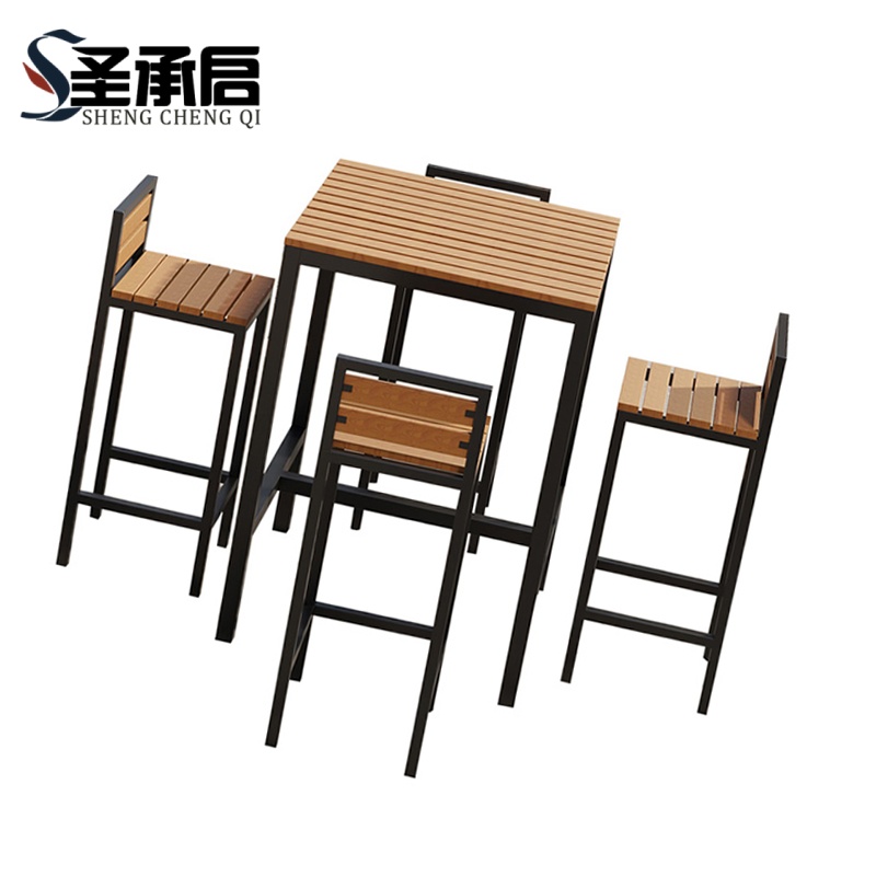 圣承启 休闲长条桌椅 70cm方桌+4椅 套高清大图