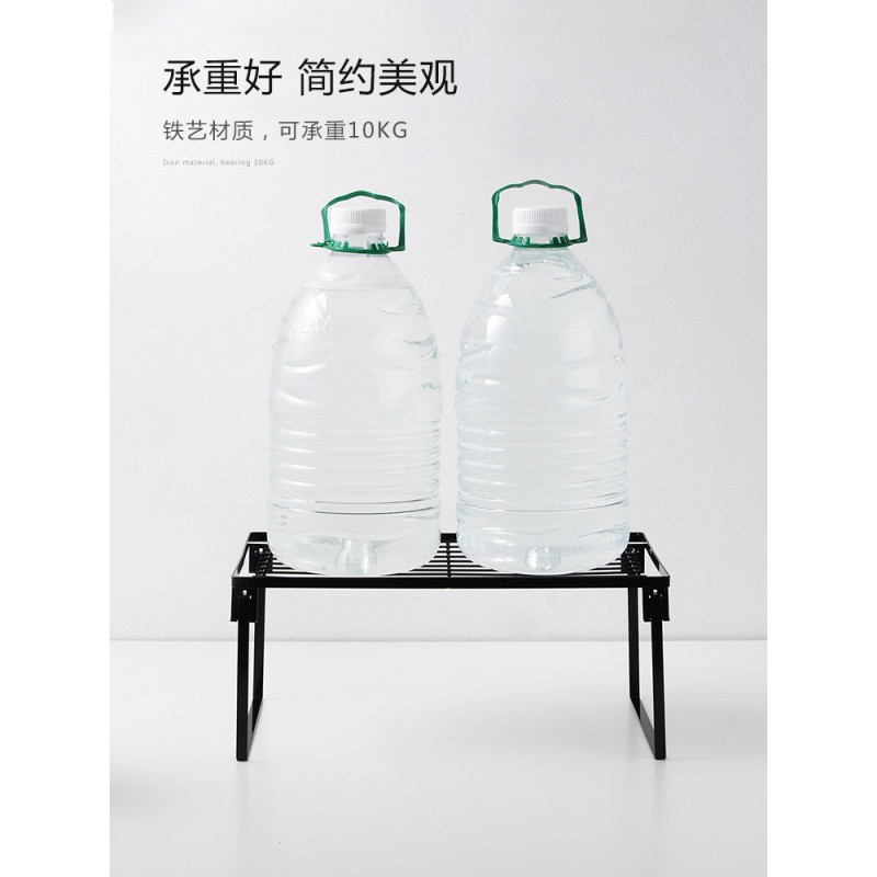 优思居 铁艺厨房分层置物架 可叠加橱柜沥水碗碟架调料收纳架子收纳层架 三维工匠高清大图