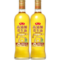 鲁花高油酸花生油750ML*2 油酸含量大于75% 家用小瓶食用油