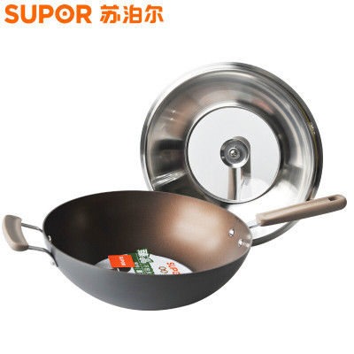 苏泊尔臻晶不粘无油烟炒锅可立盖PC32Y2