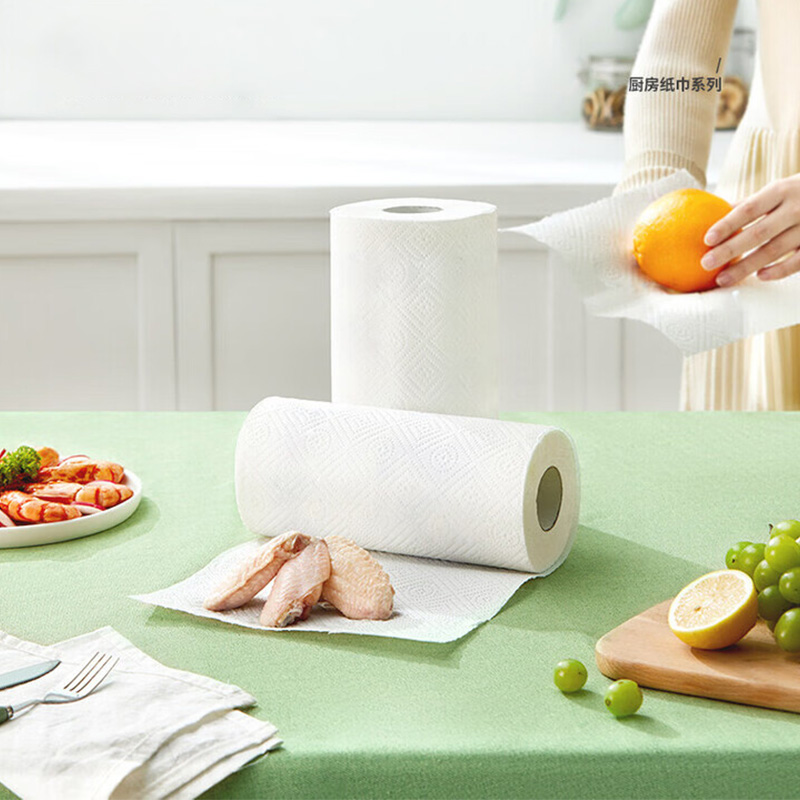 心相印厨房纸巾抽取便捷70节*8卷*4提KT702提-4高清大图