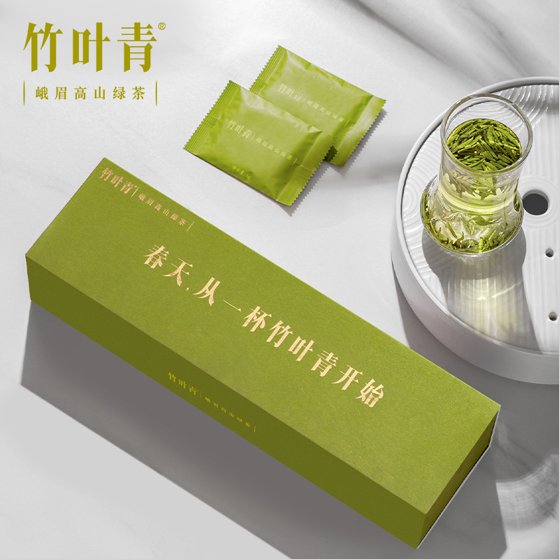 [春茶预定]竹叶青茶2021年新茶峨眉高山绿茶特级(品味)礼盒120g
