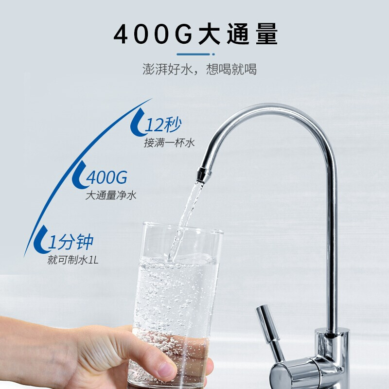 松下(Panasonic)TK-NRX0W 净水器 400G家用厨下式纯水机直饮 3年长效 RO膜反渗透净水龙头高清大图