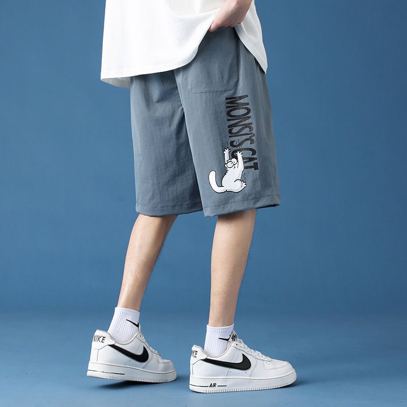 真维斯夏季薄款短裤男休闲学生百搭运动裤宽松直筒外穿中裤五分裤