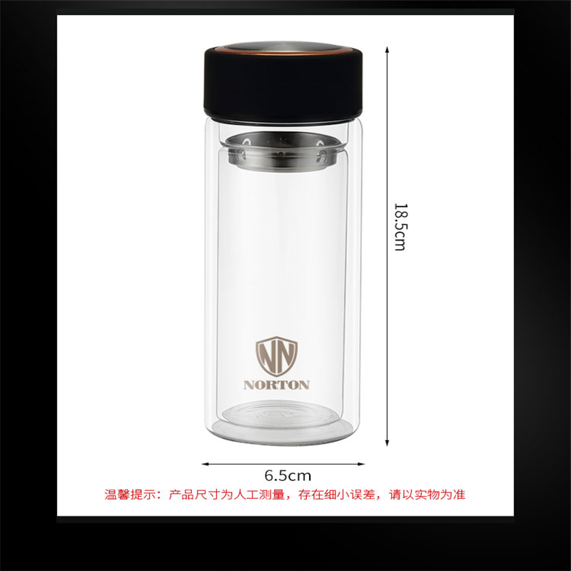 诺顿(NORTON) 水立方玻璃杯5GSLF300 双层玻璃隔热 单个价高清大图