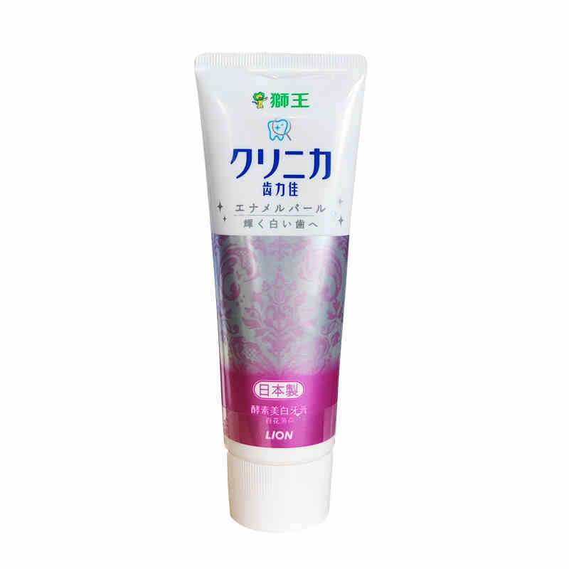 日本进口狮王齿力佳酵素美白牙膏130g清新口气清洁黄牙垢洁白固齿高清大图