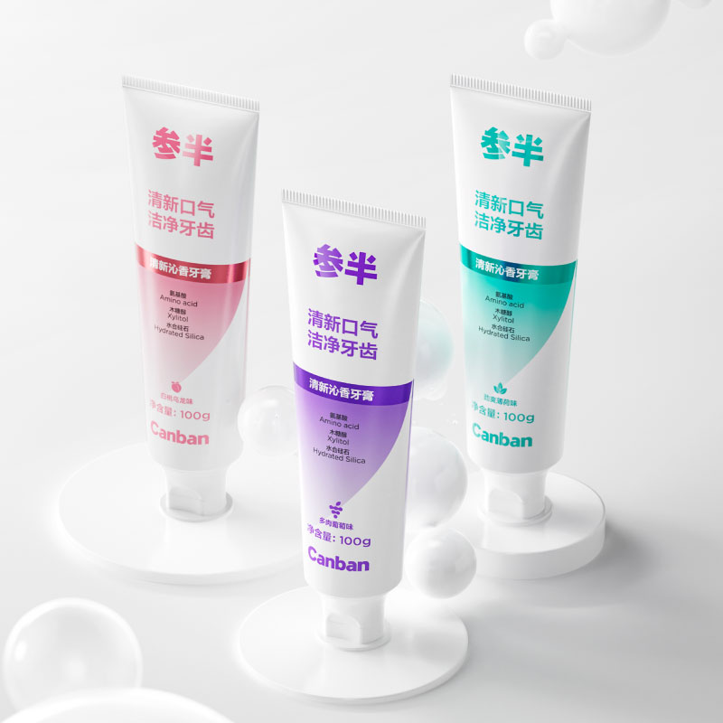 参半清新沁香牙膏 劲爽薄荷味 100g高清大图