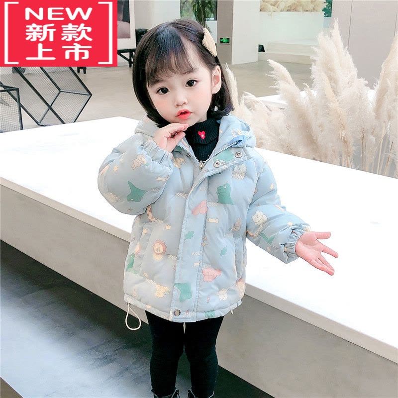 可莉允女童冬装棉衣外套韩版小童装洋气羽绒棉服1-3岁4女孩宝宝加厚棉袄图片