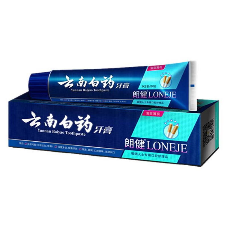 云南白药 朗健牙膏 清爽薄荷型180克 单支装