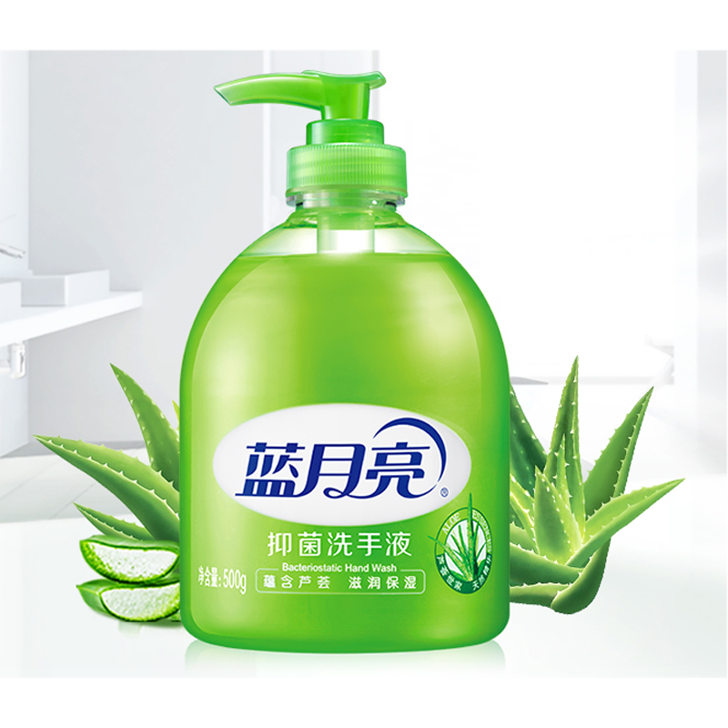 蓝月亮 芦荟抑菌洗手液 500g瓶+500g袋装补充液 抑菌率99.9% 补充装